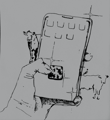 Melania Espinal's drawing of the WSO Mobile app